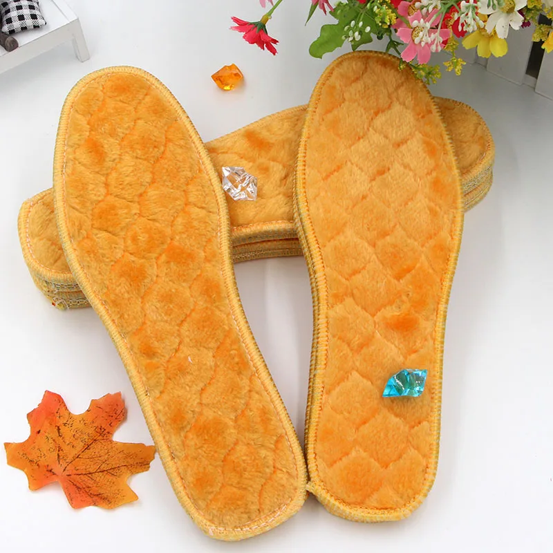 Free shipping winter insole for shoes warm thick soft plush cashmere men and women snow boots wool | Обувь