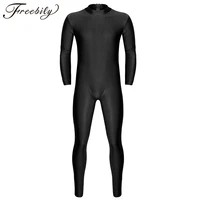 newest black spandex zentai full body skin tight jumpsuit adults zentai suit bodysuit costume for mens unitard lycra dancewear