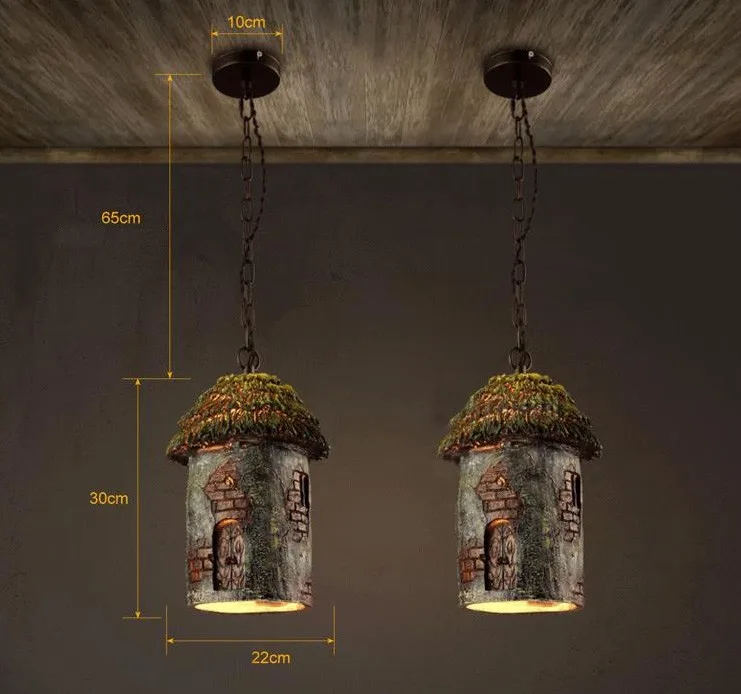 В виде дерева из смолы дом дизайн ретро Творческий Винтаж люстра антикварная