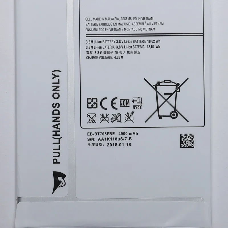 Оригинальная запасная аккумуляторная батарея Samsung стандартная для Galaxy Tab S 8 4 T705