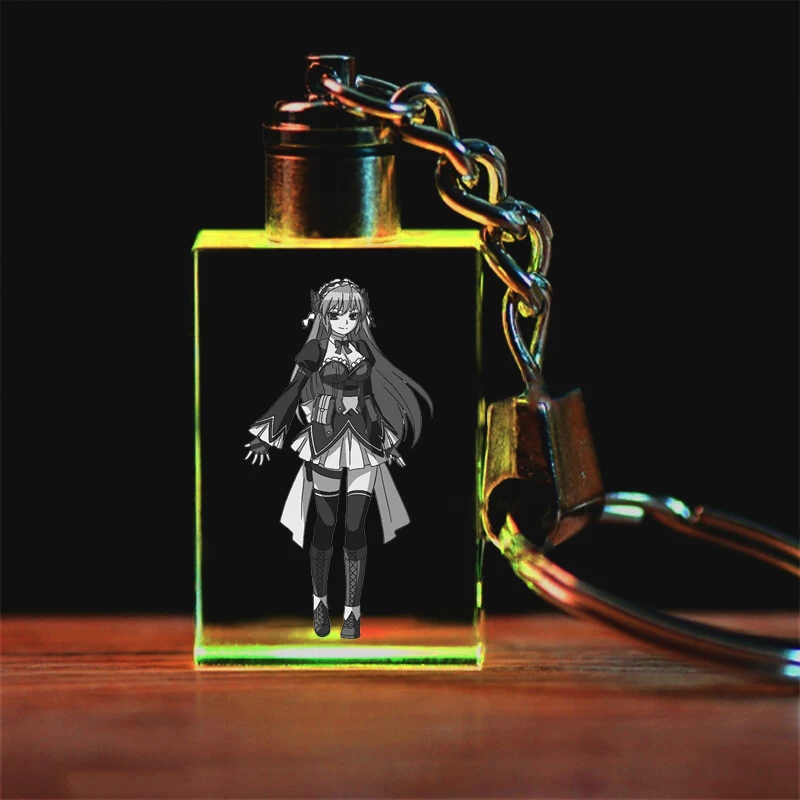 Mahou Shoujo квадратные аниме Светодиодные Брелки фигурка брелок Хрустальная игрушка