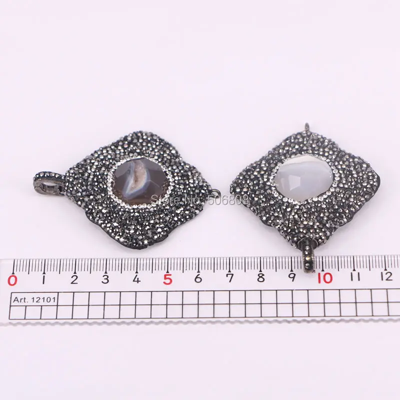 3CS природа геодезический кварц камень подвеска бисер проложить кристалл горный