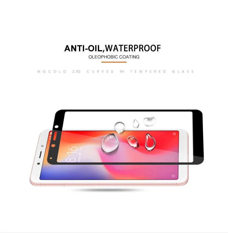Mocolo Новое поступление закаленное стекло для Xiaomi Redmi 6 Pro Полное покрытие Защита экрана для Xiaomi A2 Lite стеклянная пленка