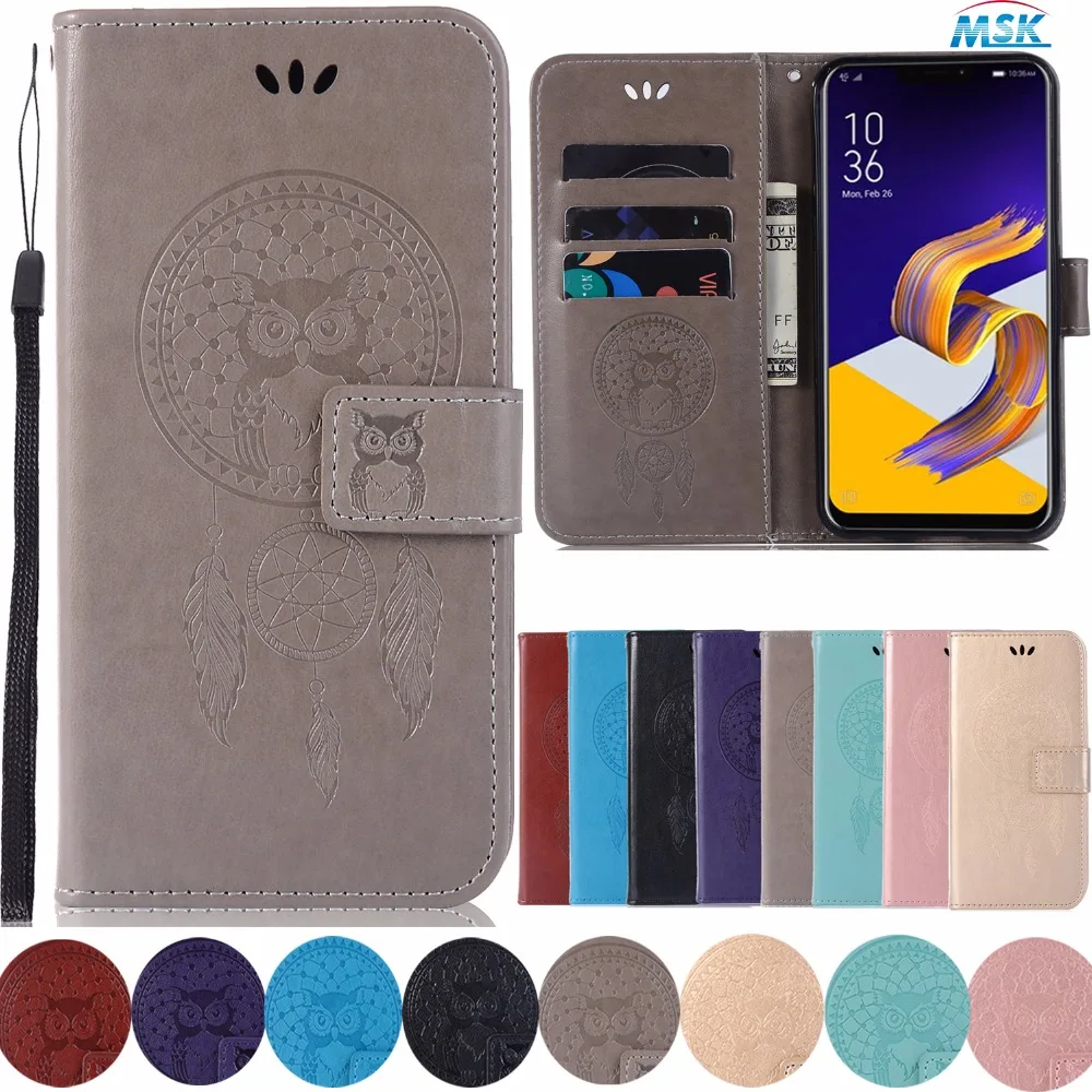 Флип чехол для Asus ZenFone Max M1 ZB555KL телефона подставкой и кошелек кожаный 555KL Zen Fone
