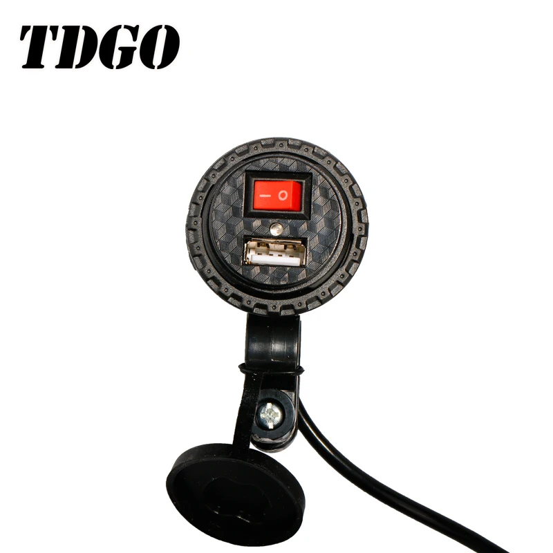 TDGO Motorcycle USB Socket Charger Outlet Power Adapter Mobile Phone Xiaomi LED 12-24V For Auto Car Electronic 2018 New |