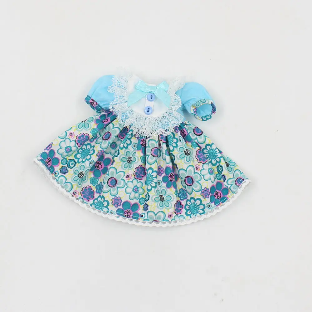 Dream Fairy blyth кукла ледяной костюм головной убор Лолита платье кружева синий цветок наряд подходит для 1/6 игрушка в подарок - Цвет: like the picture