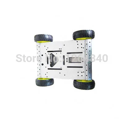 DIY KIT 4WD привод алюминиевый мобильный робот Платформа для робота Arduino Raspberry Pi * Gold -