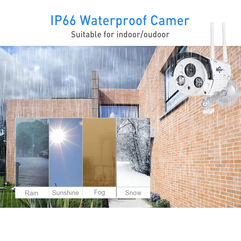 Hiseeu wifi камера наружная Пуля HD 720 P уличная IP kamara Водонепроницаемая беспроводная