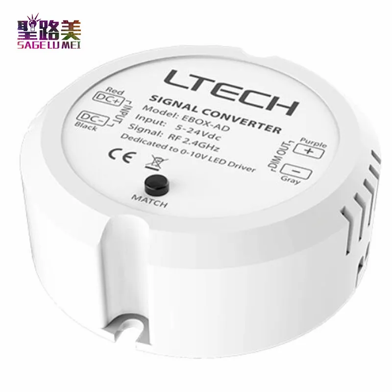 LTECH EBOX AD 0 10 V ШИМ диммер Беспроводной модуль DC5V ~ 24 Вход Выход РФ 2 4 GHz Бесплатная