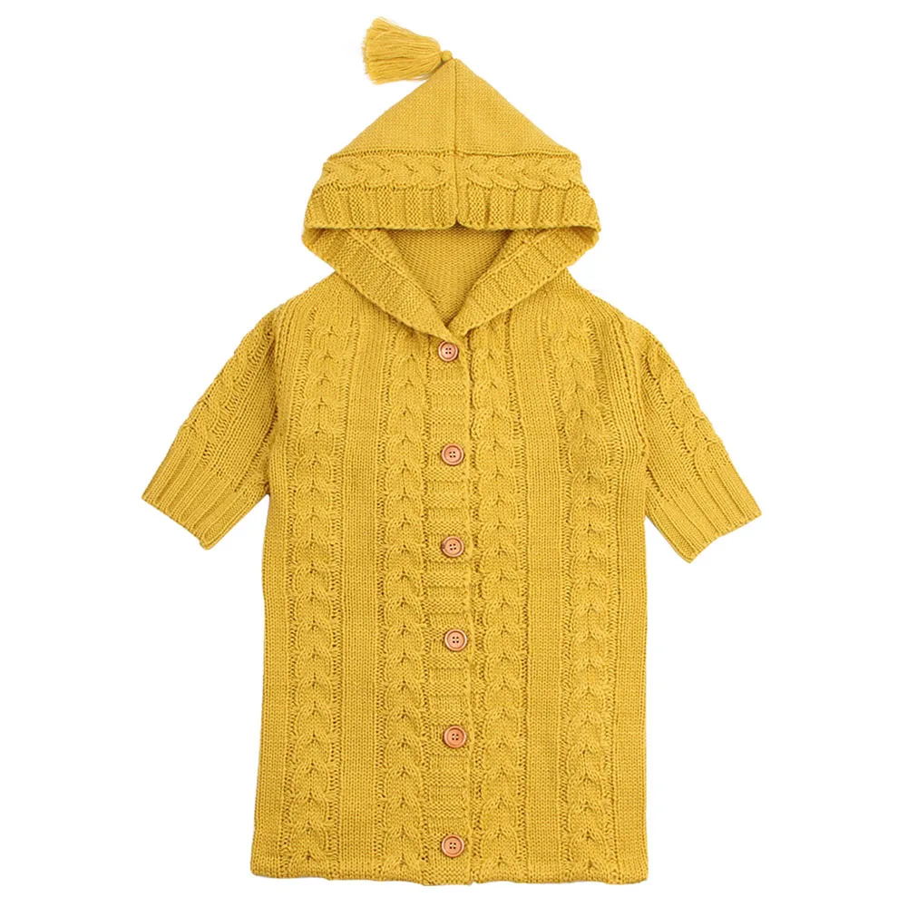 Спальный мешок для новорожденных 2017 детский вязаный комбинезон с длинными