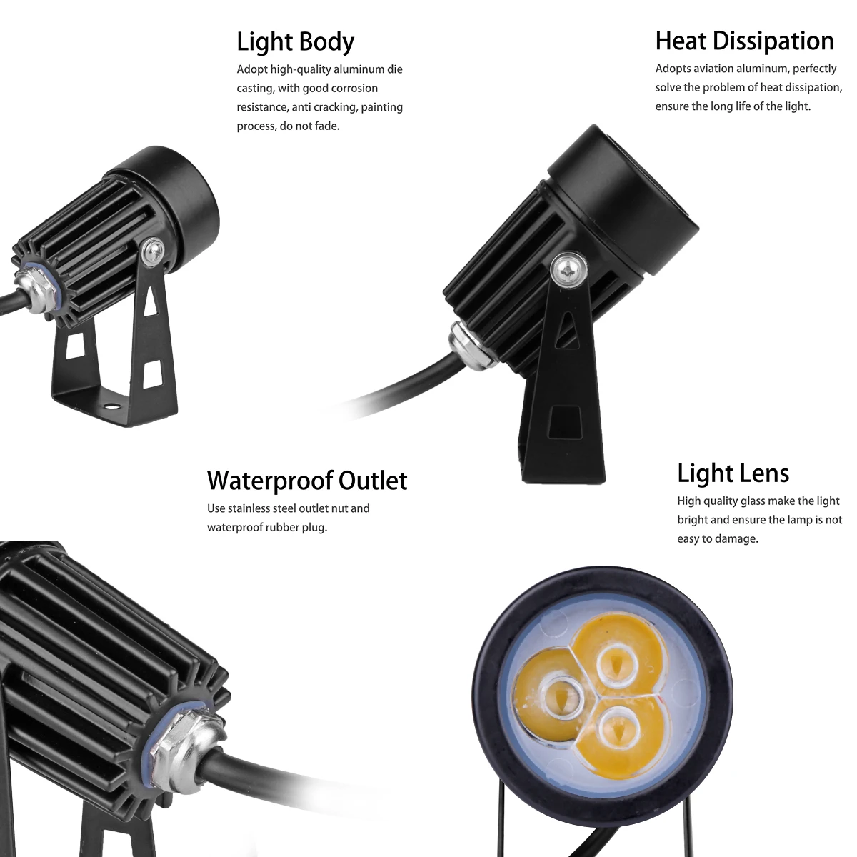 Садовый светильник сада декорационный наружный светодиодный Спайк открытый ing