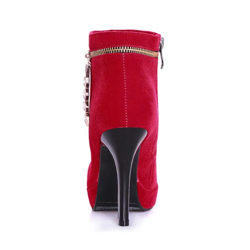 ZALAVOR/женские ботильоны на высоком каблуке зимние теплые ботинки с закругленным