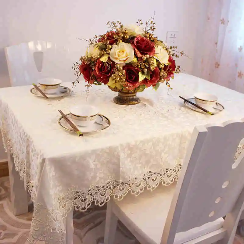 1 шт. европейская сатиновая скатерть с вышивкой и кружевом|lace cloth material|lace blondecloth