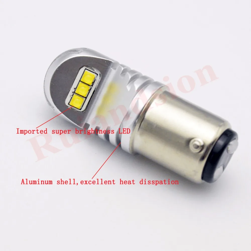 2x30 Вт S25 P21/5 1157 BAY15D 6SMD CR'EE светодиодный автомобильный тормоз светильник чудесный