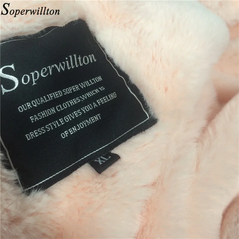 Женское меховое пальто Soperwillton парка с капюшоном и воротником из натурального