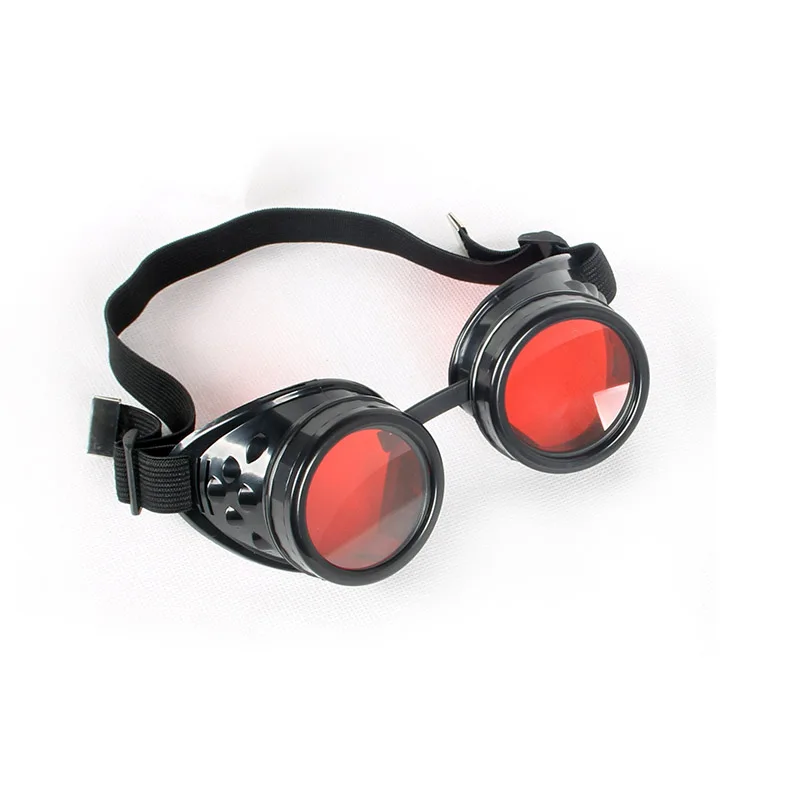 Red Lens Black LELINTA защитные очки в стиле стимпанк сварки Косплэй Готический очки jahrgang vitoriano Стиль панк ретро унисекс в готическом стиле - Цвет линз: Red Lens Black
