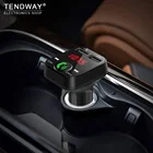 Автомобильное зарядное устройство Tendway для телефона, Usb-устройство со светодиодным дисплеем, FM-передатчик, mp3-плеер, автомобильное зарядное устройство