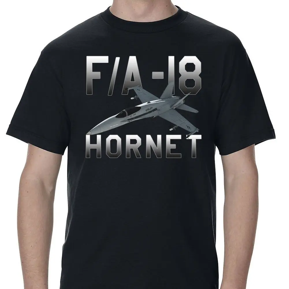 Детали F/a 18 подчеркнутой индивидуальные мужская самолет футболка 2018 летние