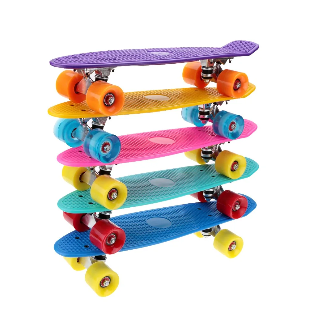 

Street Outdoor Sports Skateboard Lightweight Plastic Four-wheel Outdoor Double Concave Deck for Longboard For Adult or Children