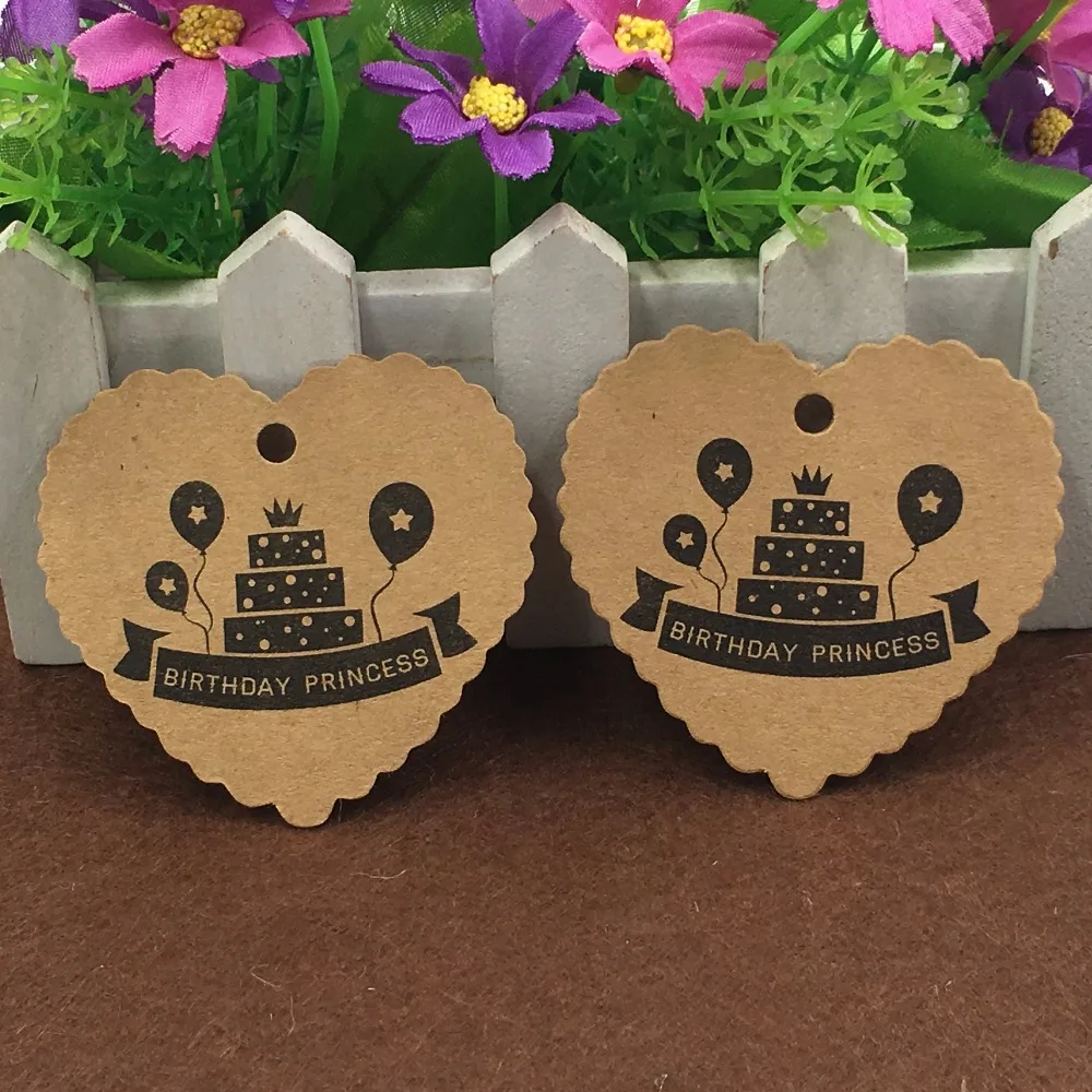 200 шт./лот с днем рождения Подарочные бумажные карточки ручной работы свадебные