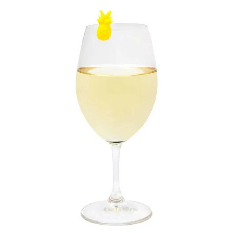 6 шт. силиконовые маркеры для бокалов фруктов ананасов вина | Дом и сад