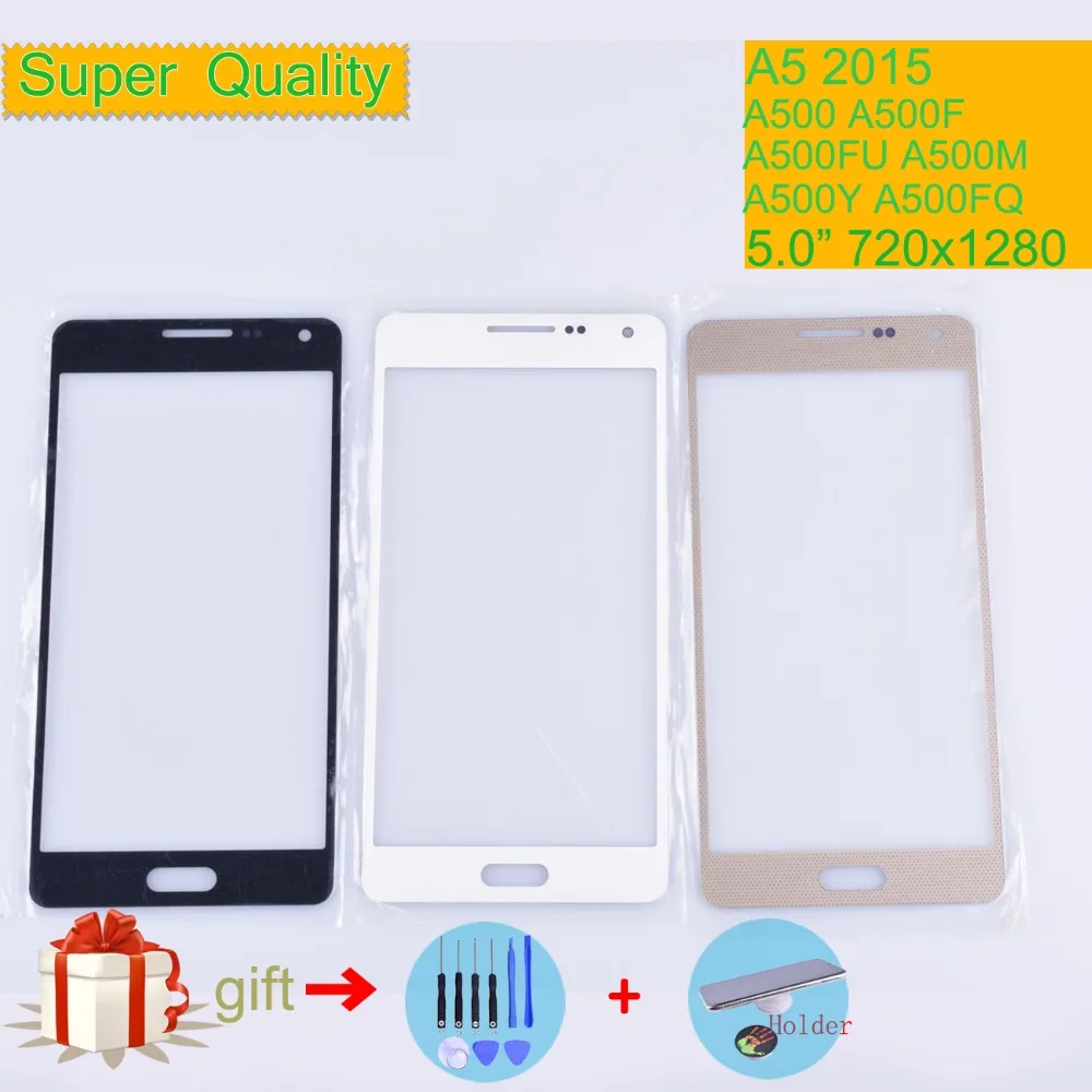 

For Samsung Galaxy A5 2015 A500 A500F A500FU A500M A500Y A500FQ Touch Screen Front Glass Panel A5 LTE TouchScreen Outer Lens