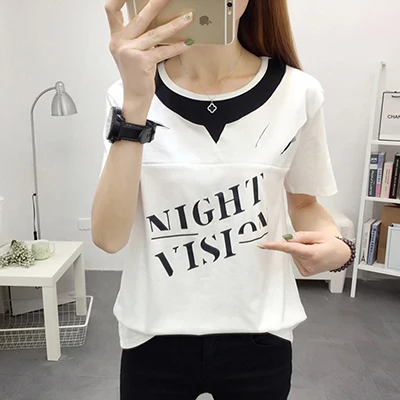 white t shirt Shintimes женская летняя футболка из хлопка с дырками, повседневная женская футболка с коротким рукавом в Корейском стиле, модные топы размера плюс, женская футболка - Цвет: white t shirt