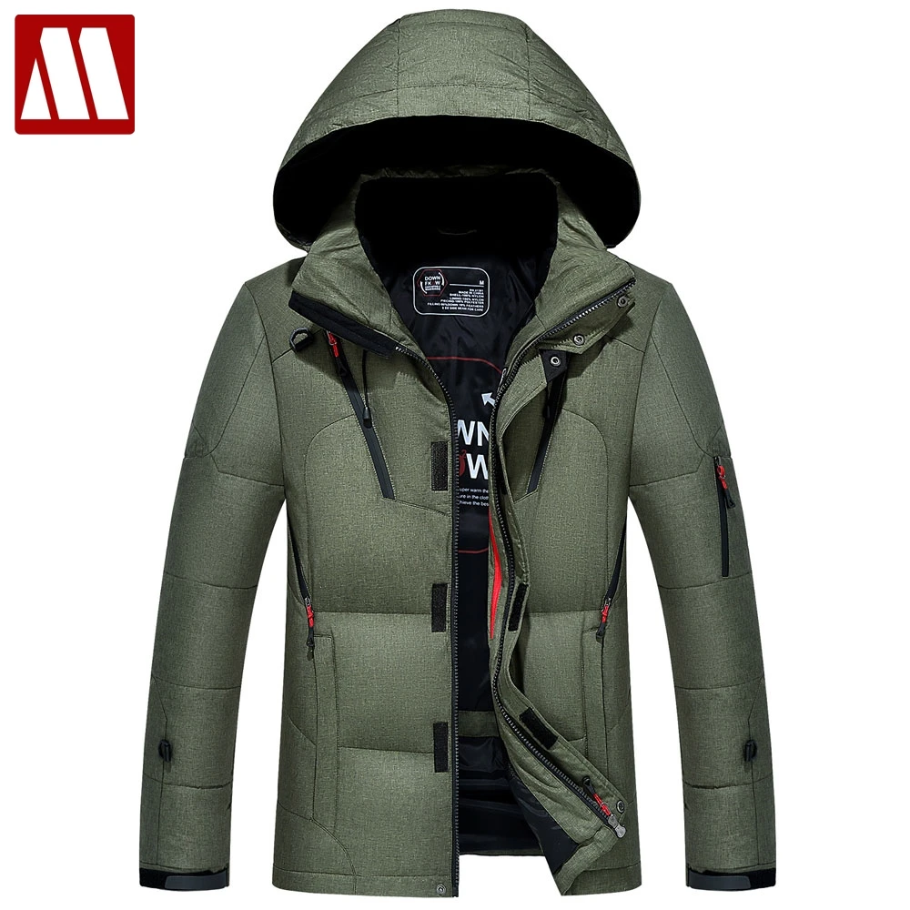 Лидер продаж ветрозащитные пуховики Мужская теплая зимняя верхняя одежда с