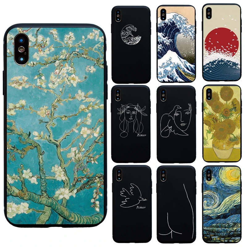Абстракция Пикассо Peace Dove для девочек мягкий чехол iphone 7 8 Plus 6 6s легкий Чехол