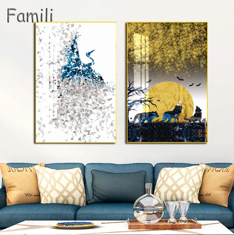 Абстрактные геометрические картины на холсте скандинавские плакаты принты