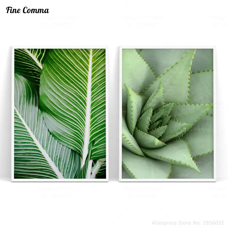 Кактус тропические листья скандинавский декор художественный плакаты и принты