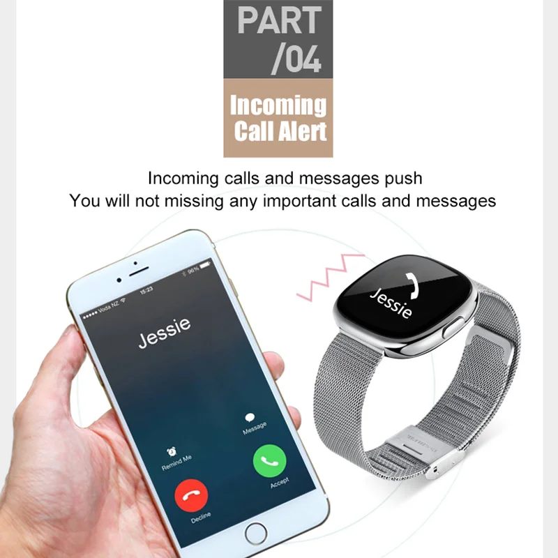 Bluetooth Smart часы браслет сердечного ритма крови Давление монитор P2 смарт для Android