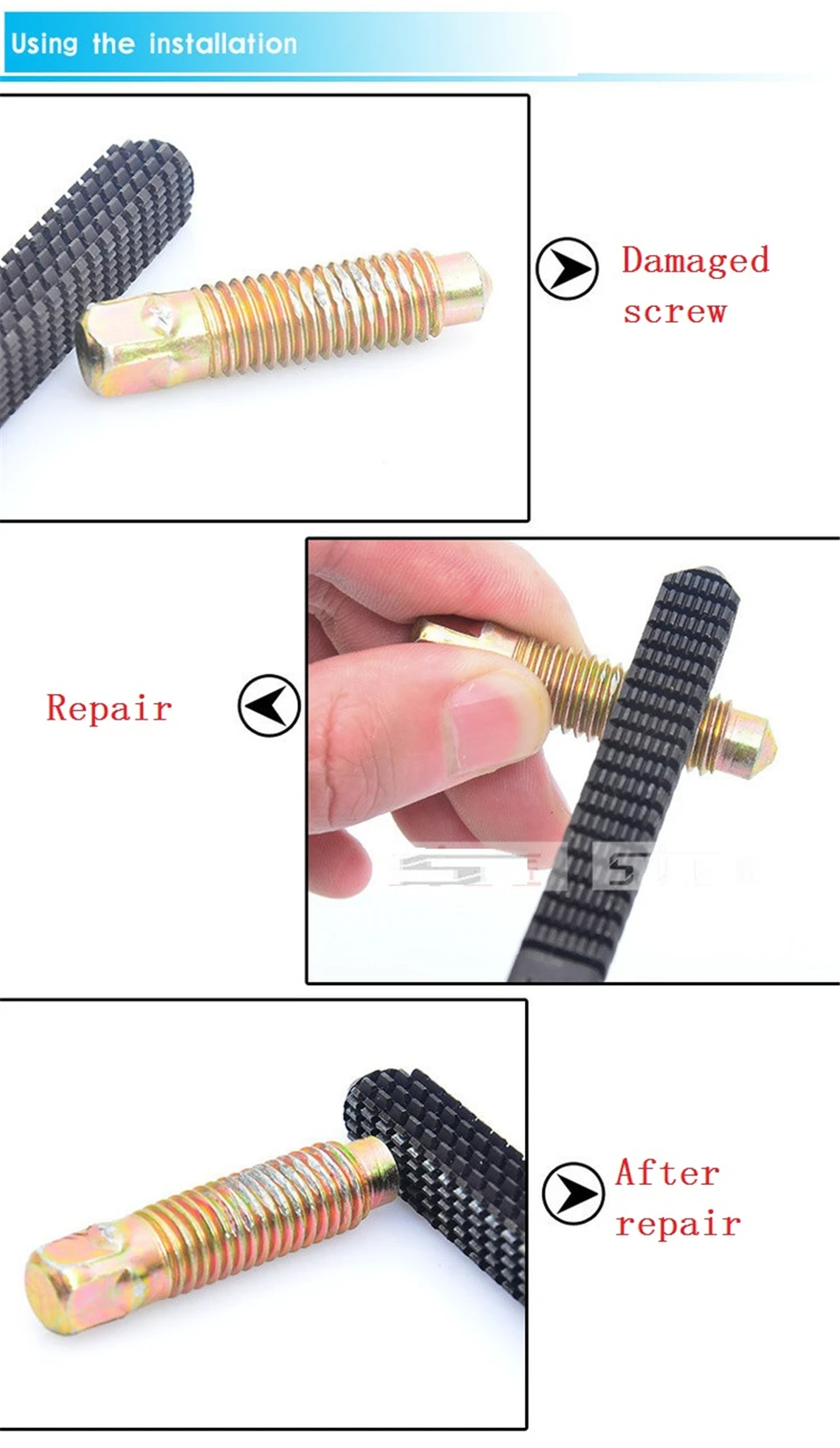 

Thread repair file file repair teeth marine hardware tools thread correction tools