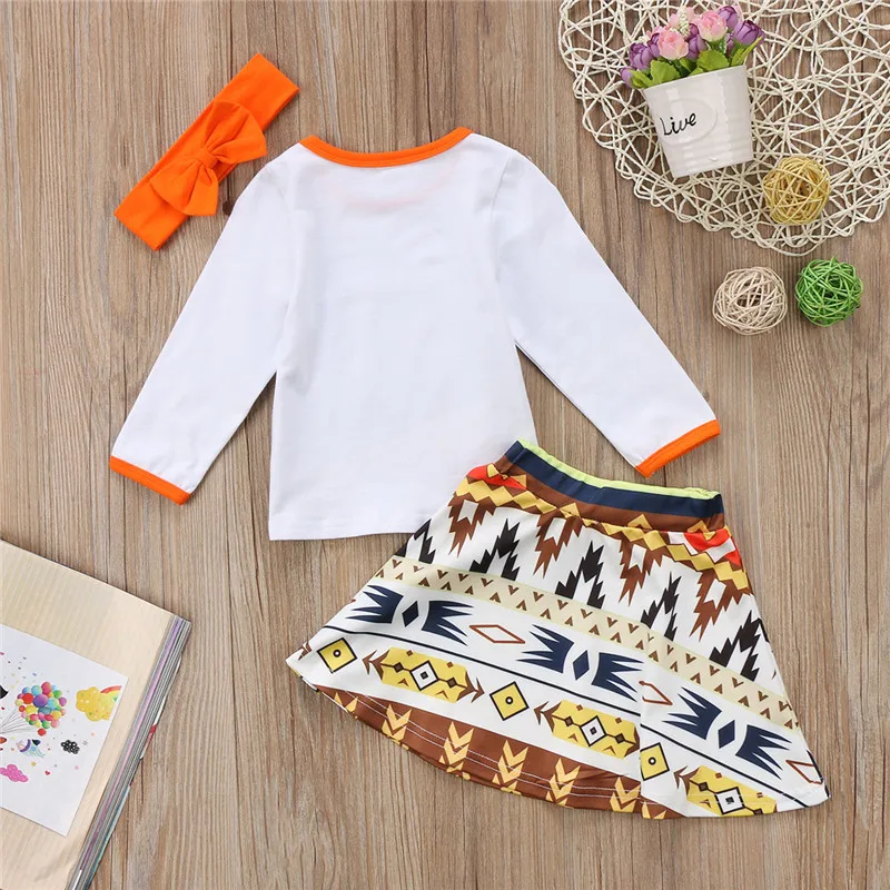 Комплект одежды Emmababy для маленьких девочек на День Благодарения модный топ с