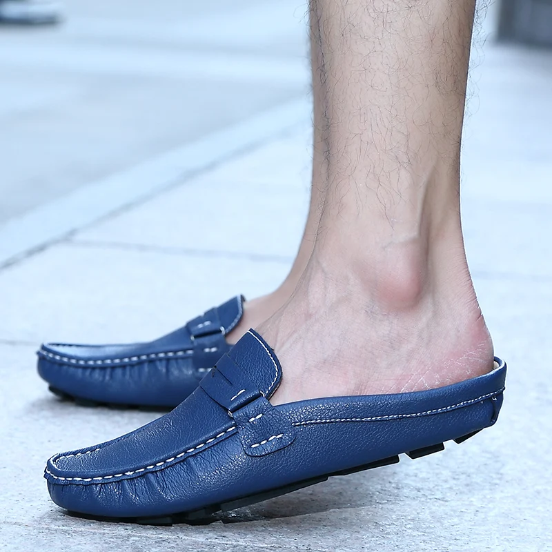 Мужская повседневная обувь сезон весна кожаные мужские лоферы на среднем