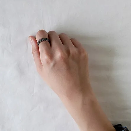 Богемные винтажные серебряные лист Кристальные кольца для женщин панк большие