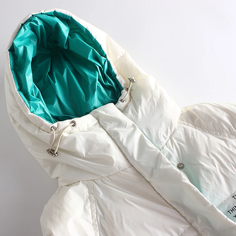 2020 зимнее пальто женская утепленная парка на белом утином пуху зимняя Свободная