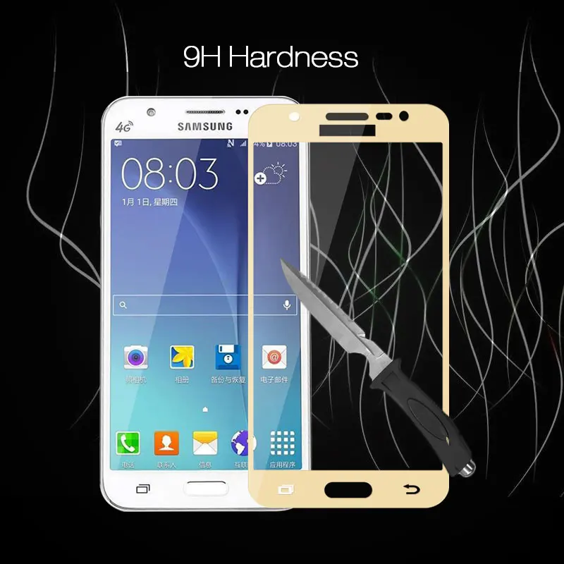 Закаленное стекло Защитная пленка для samsung J7 Neo J701F полное покрытие Flim Galaxy J7 Nxt/J7 SM-J701 Core защита экрана 5,5''