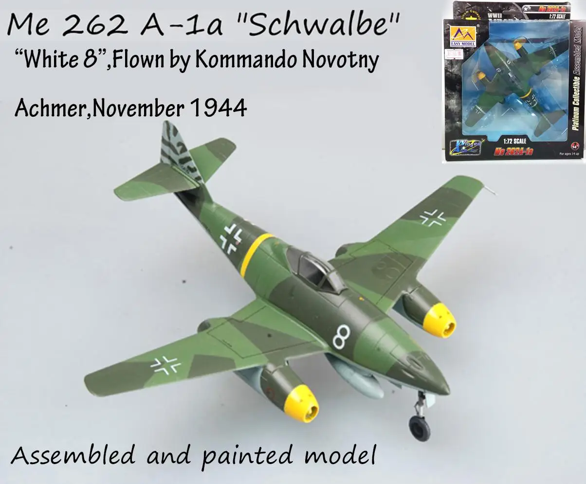 WW2 Пособия по немецкому языку мне 262 A-1a Schwalbe истребитель самолет в собранном виде easy model