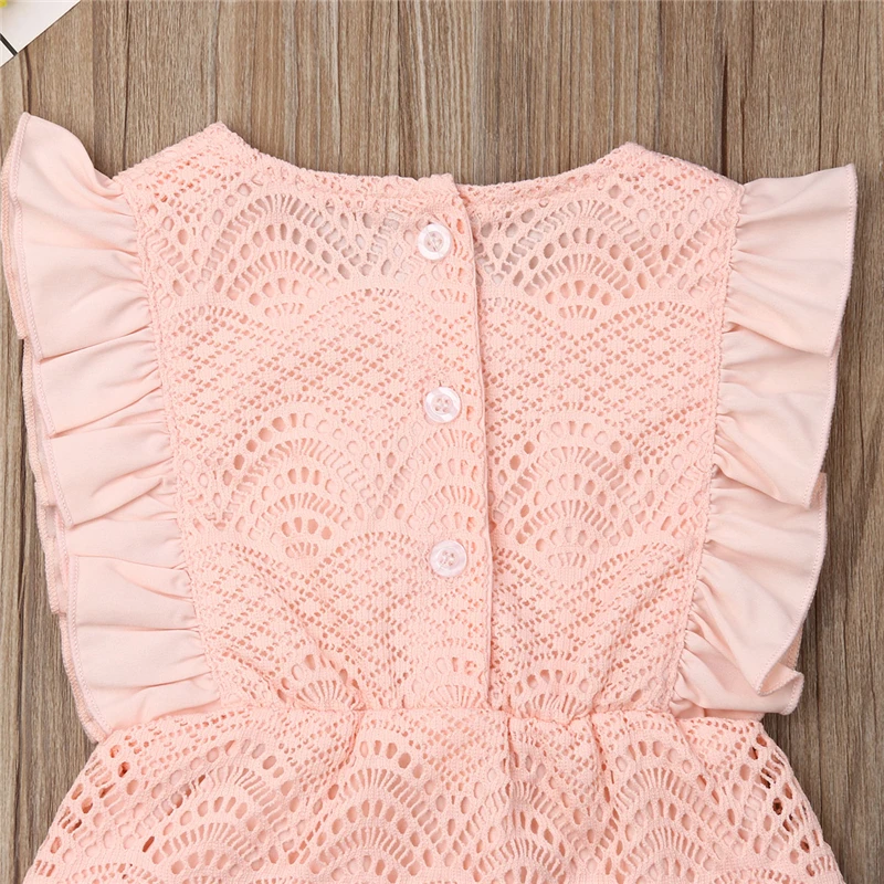 2019 Summer Baby Clothes Girl Pink Rompers Sleeveless Cute Infant New Born China Jumpsuit Outfits Set Playsuit |