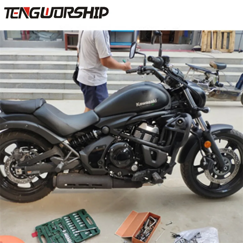 Teng ноги мотоцикла ограждение двигателя Краш бары протектор Сталь для KAWASAKI VN650 Vulcan S 650 EN650