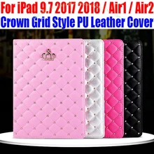 Смарт чехол для IPad 9 7 2018 2017/IPad Air/Air Air2 Мода Корона сетка Стиль из