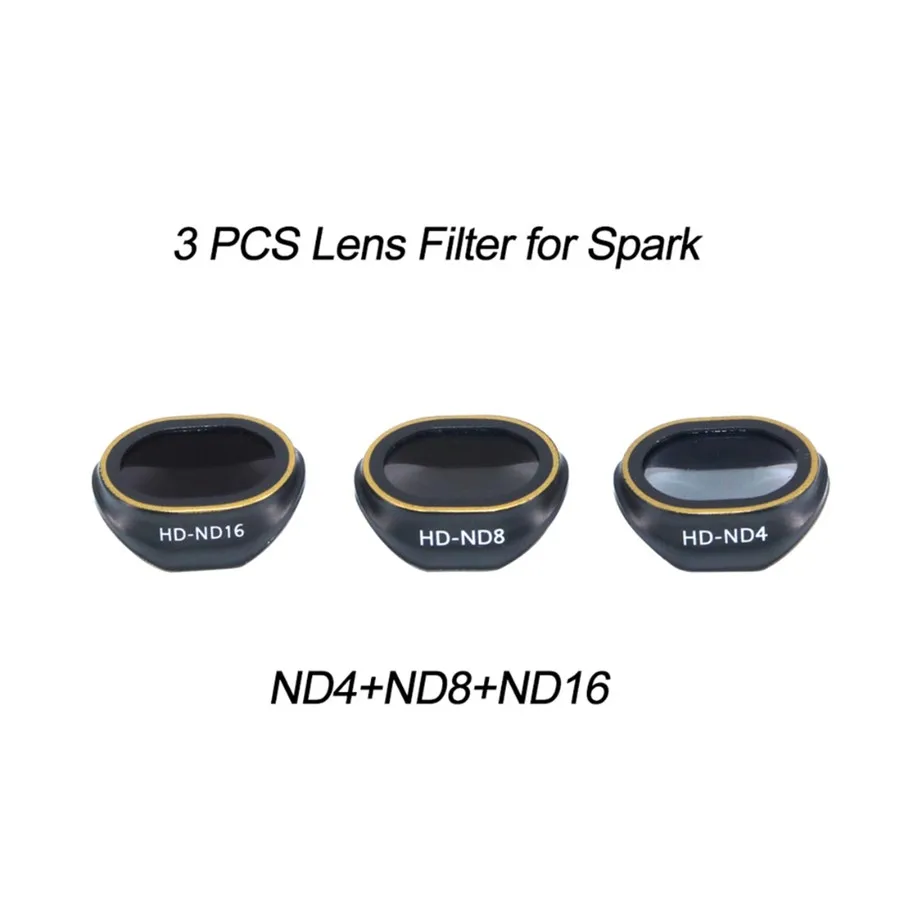 ND4 ND8 ND16 Для DJI Spark чистящий комплект+ Дрон быстросъемный объектив камеры Подвеса фильтр Комбинированный многослойное покрытие пленка ND4 ND8 ND16 ND32 UV CPL - Цвет: ND4 ND8 ND16