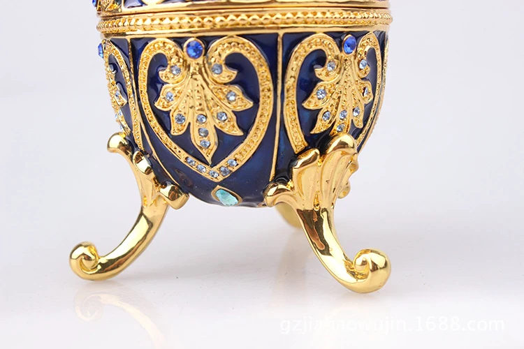 Новогодний подарок русские яйца Enamed шкатулка Золотой Рождественский украшения