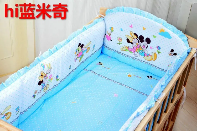 Продвижение! 7 шт. микки маус детское постельное белье комплект младенческая