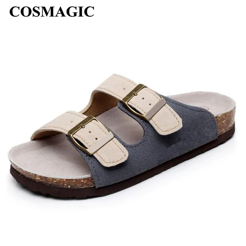 Cosmagic 2018 Новые летние пляжные Тапочки на корковой подошве сандалии Повседневное
