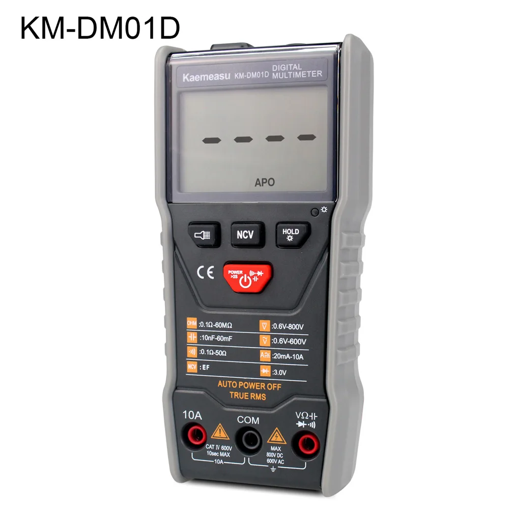 KM-DM01D Многофункциональный интеллектуальный цифровой мультиметр DC/AC Сопротивление емкости NCV True RMS электронный инструмент для обслуживания инструменты - Цвет: KM-DM01D
