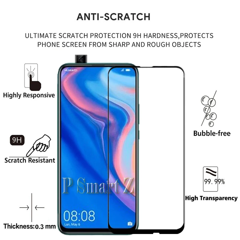 Закаленное стекло для Huawei P Smart Z 6 59 Дюйма 9H 2 шт.|Защитные стёкла и плёнки