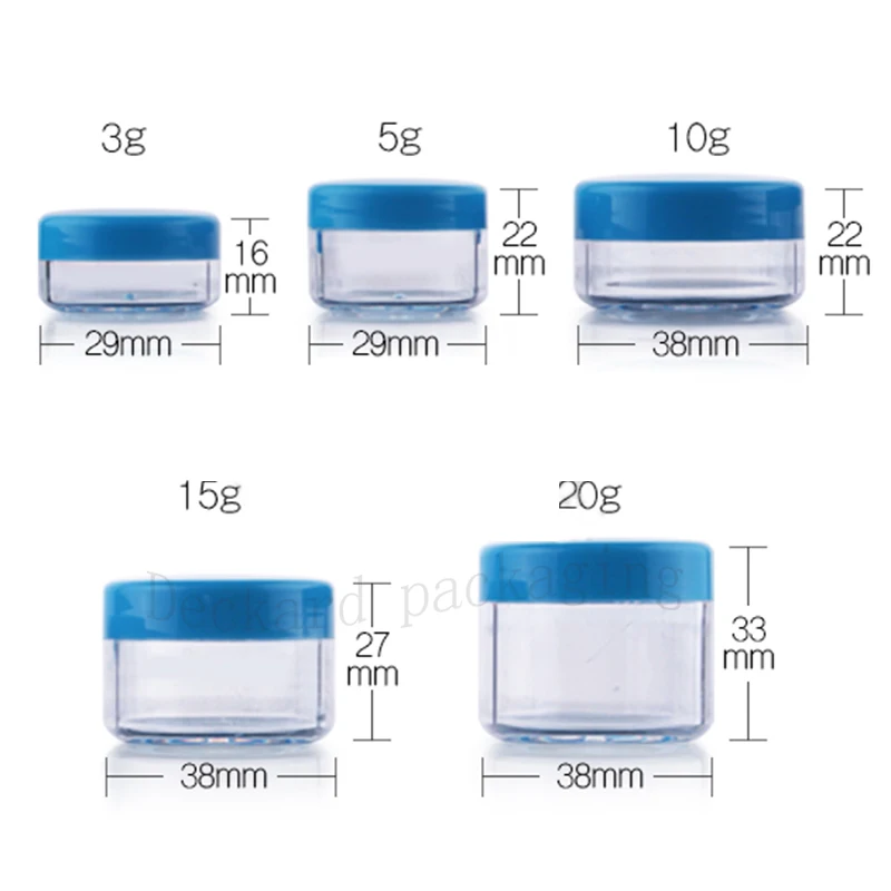 Пустая прозрачная маленькая круглая пластиковая банка для демонстрации