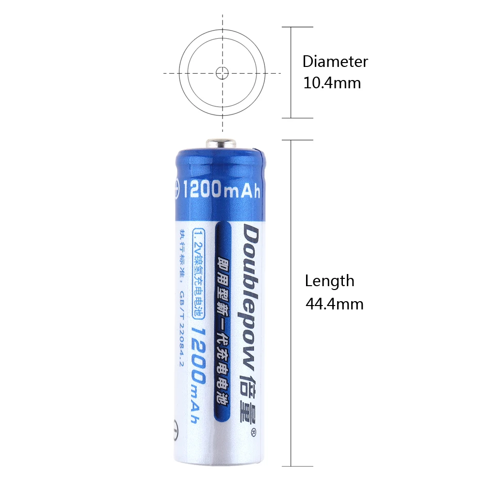 8 шт. Doublepow 1 2 V 1200 mAh Ni MH AA Батарея Перезаряжаемые LSD аккумуляторы с цикла для